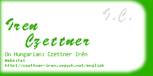 iren czettner business card