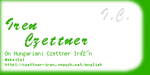 iren czettner business card